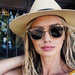 THIERRY LASRY Gold Titanium Sunglasses